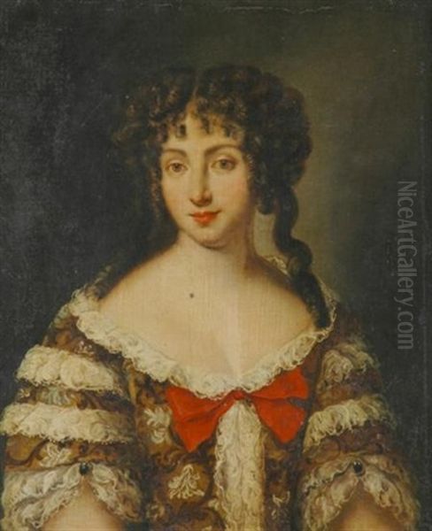 Portrait Of A Lady With Curled Locks Oil Painting by Pierre Mignard the Elder