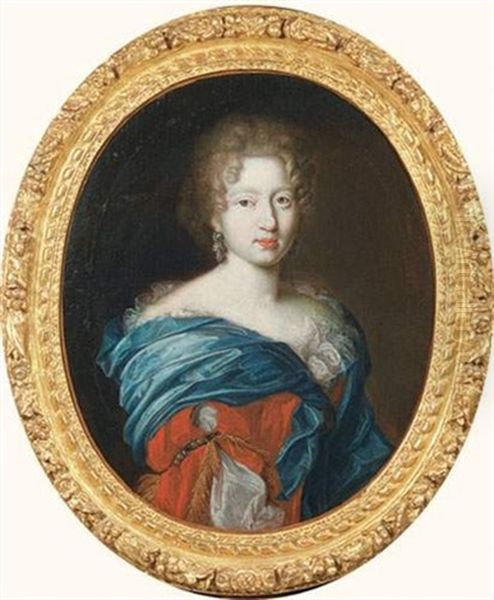 Portrait D'une Dame De Qualite Oil Painting by Pierre Mignard the Elder