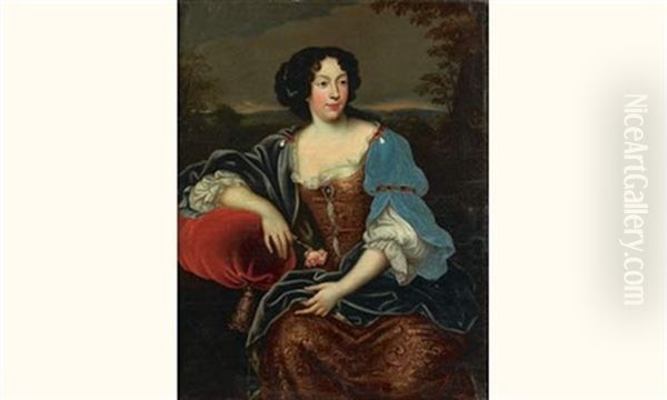 Portrait De Madame De Montespan Oil Painting by Pierre Mignard the Elder