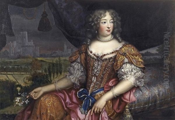 Portait De Madame De Montespan(?) Oil Painting by Pierre Mignard the Elder