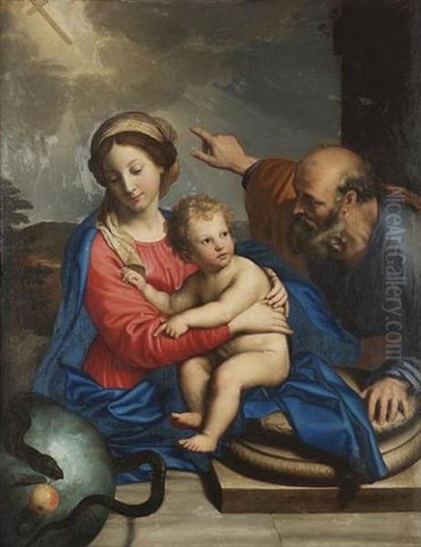 The Holy Family With Symbols Of The Redemption Oil Painting by Pierre Mignard the Elder