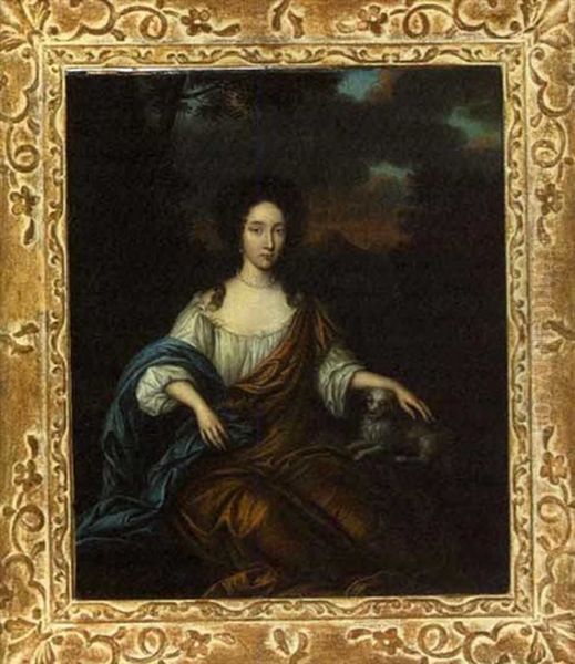 Portrait Of A Seated Noblewoman With A Riviere Of Pearls Oil Painting by Pierre Mignard the Elder