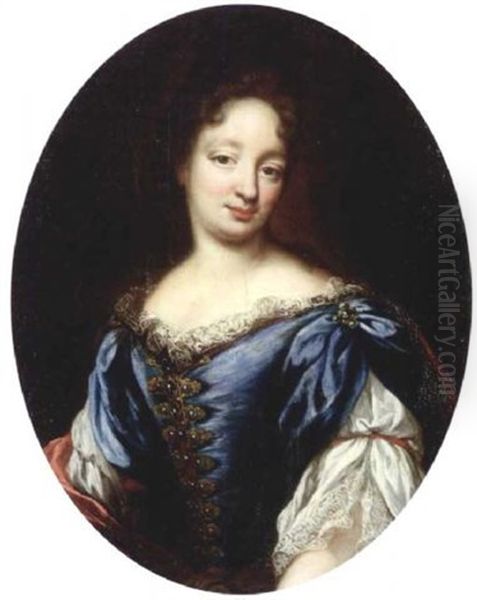 Portrait D'une Dame De Qualite Oil Painting by Pierre Mignard the Elder