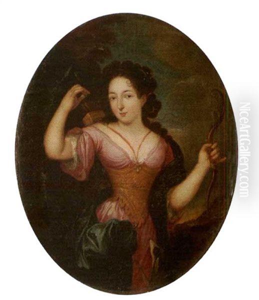 Portrait De Jeune Femme En Diane Oil Painting by Pierre Mignard the Elder