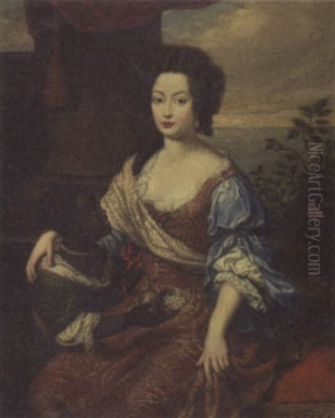 Portrait Of Louise De Querouaille, Duchess Of Portsmouth And D'aubigny Oil Painting by Pierre Mignard the Elder