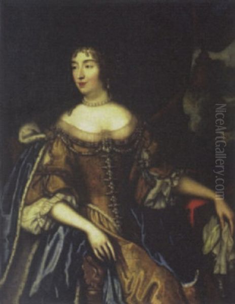 Portrait Of Marguerite-louise D'orleans, Grand Duchess Of Tuscany Oil Painting by Pierre Mignard the Elder