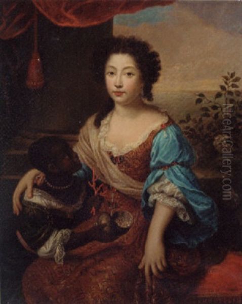 Portrait Of Louise Renee De Penancoet De Keroualle, Duchess Of Portsmouth Oil Painting by Pierre Mignard the Elder