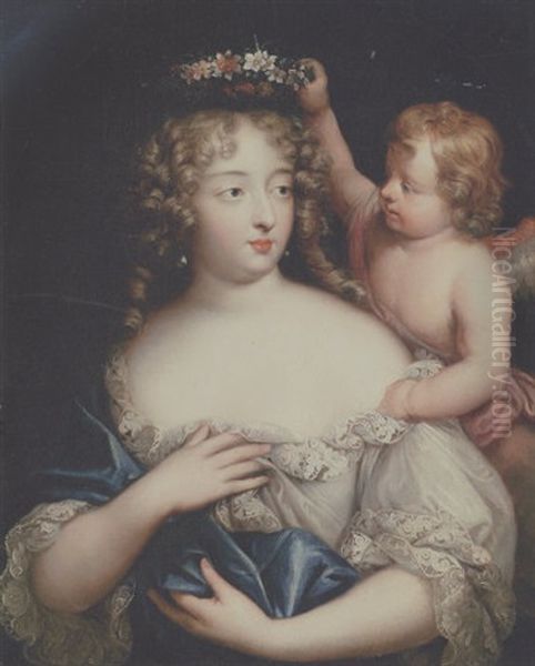 Portraet Af Francoise-athenais De Rochechuart De Mortemart, Marquise De Montespan Oil Painting by Pierre Mignard the Elder