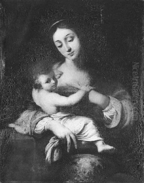 Vierge A L'enfant Oil Painting by Pierre Mignard the Elder