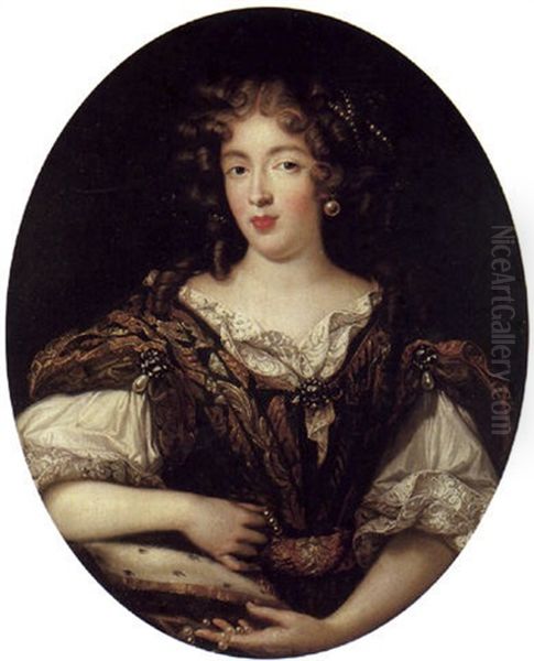 Portrait D'henriette D'anglettere (?) Oil Painting by Pierre Mignard the Elder