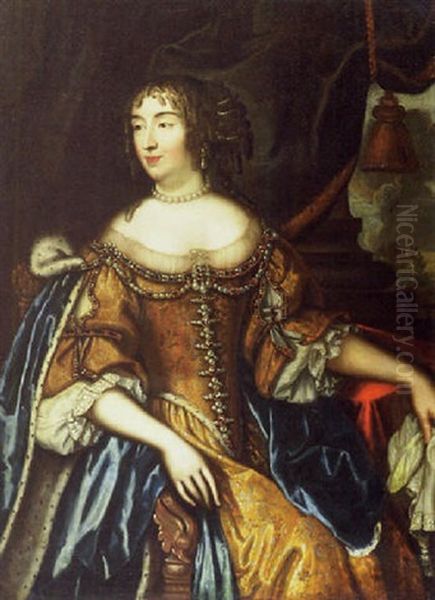 Portrait Of Marguerite-louise D'orleans, Grand Duchess Of Tuscany Oil Painting by Pierre Mignard the Elder