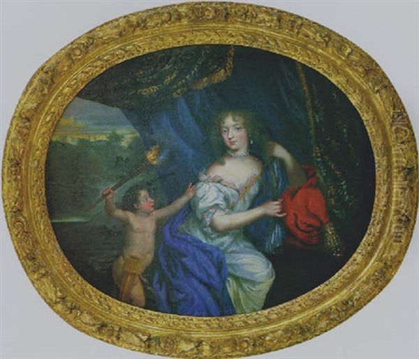 Portrait Presume De Madame D'horville-palaiseau, Deuxieme Femme De Francois De Bethune, En Venus Oil Painting by Pierre Mignard the Elder