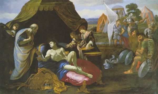 La Mort De Germanicus Oil Painting by Pierre Mignard the Elder