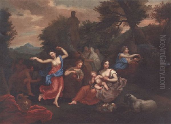 The Nurture Of Zeus Oil Painting by Pierre Mignard the Elder