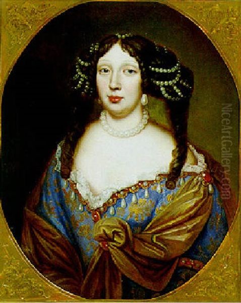 Bildnis Von Magdalena Sibilla Herzogin Von Wurttemberg, Gemahlin Herzog Ludwigs Von Wurttemberg Oil Painting by Pierre Mignard the Elder