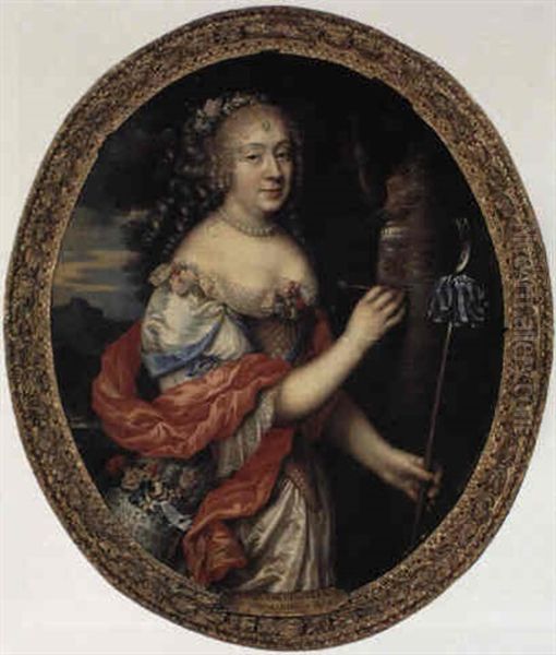 Portraet Af Marie Louise De Villars Oil Painting by Pierre Mignard the Elder