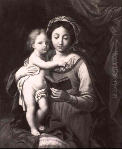 Vierge A L'enfant Oil Painting by Pierre Mignard the Elder