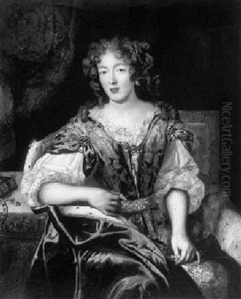 Portrait Of Lady, Said To Be Madame De Grignan (1648-1705) Oil Painting by Pierre Mignard the Elder