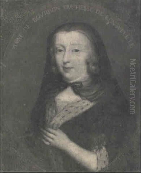 Portrait D'anne De Bourbon, Duchesse De Longueville Oil Painting by Pierre Mignard the Elder