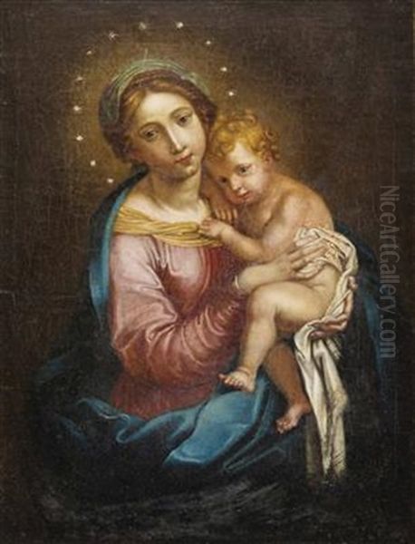 Madonna Mit Kind Oil Painting by Nicolas Mignard