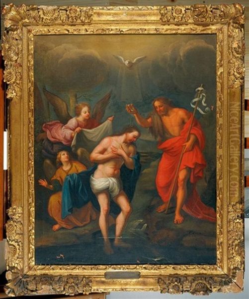 Le Bapteme Du Christ Oil Painting by Nicolas Mignard