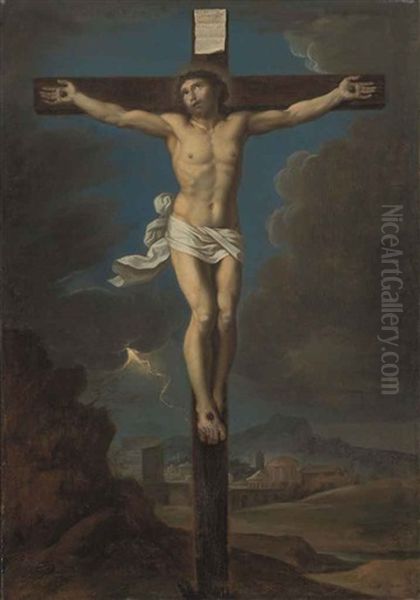 The Crucifixion Oil Painting by Nicolas Mignard