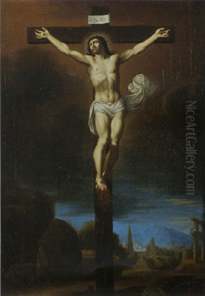 Christ En Croix Oil Painting by Nicolas Mignard