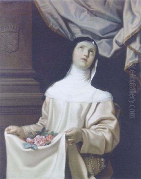 Saint Roseline Of Villeneuve Oil Painting by Nicolas Mignard