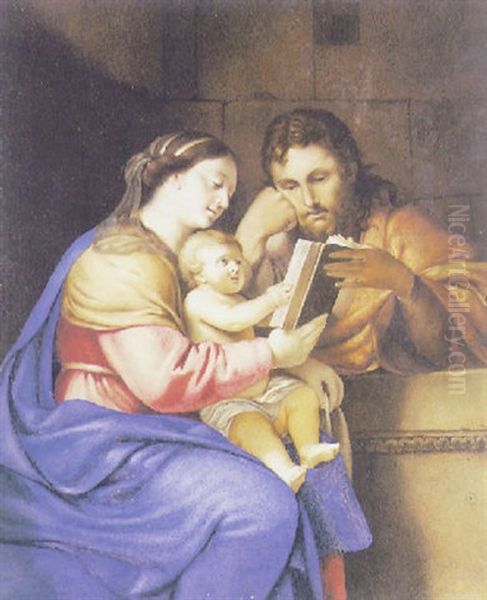 La Sacra Famiglia Oil Painting by Paul Mignard