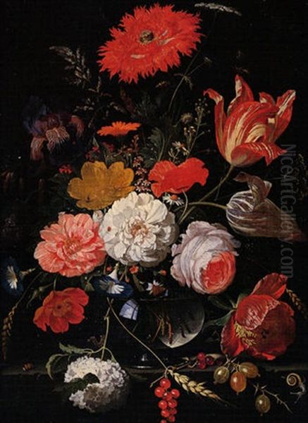 A Still Life Oil Painting by Abraham Mignon