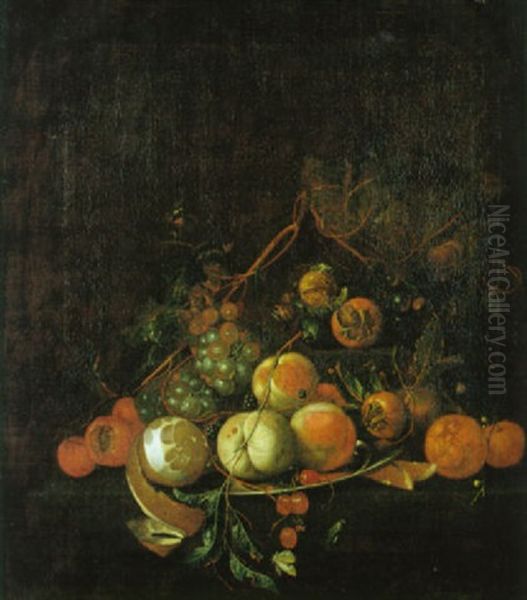 Fruchtestilleben Oil Painting by Abraham Mignon