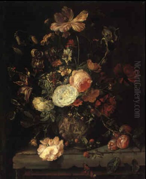 Blumenstraus Oil Painting by Abraham Mignon