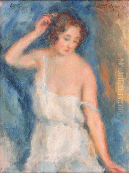 Le Modele Oil Painting by Lucien Rene Mignon