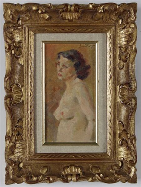 Junge Nackte Frau Oil Painting by Lucien Rene Mignon