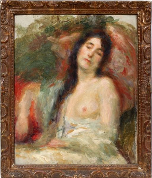 Nude Female Oil Painting by Lucien Rene Mignon