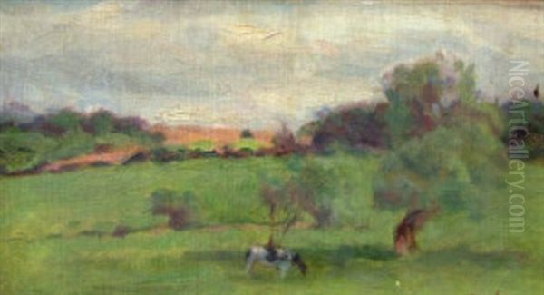 Les Paysage De Campagne A Eshes Oil Painting by Lucien Rene Mignon