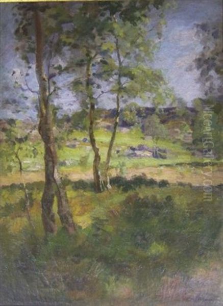 Paysage Au Printemps Oil Painting by Lucien Rene Mignon