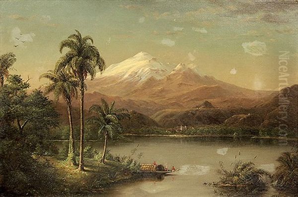 Mount Cayambe, Ecuador Oil Painting by Louis Remy Mignot