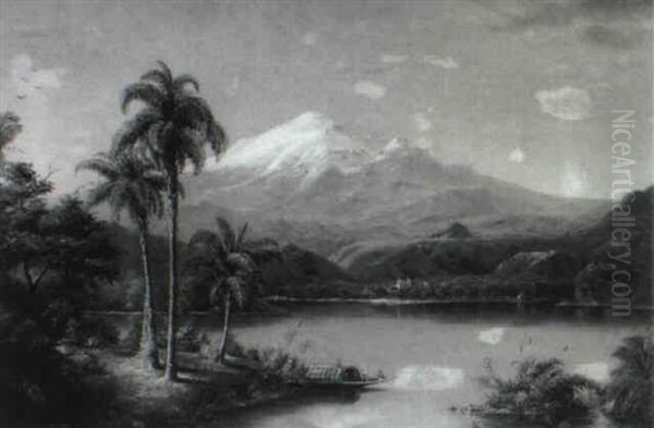 Mount Cayambe, Ecuador Oil Painting by Louis Remy Mignot