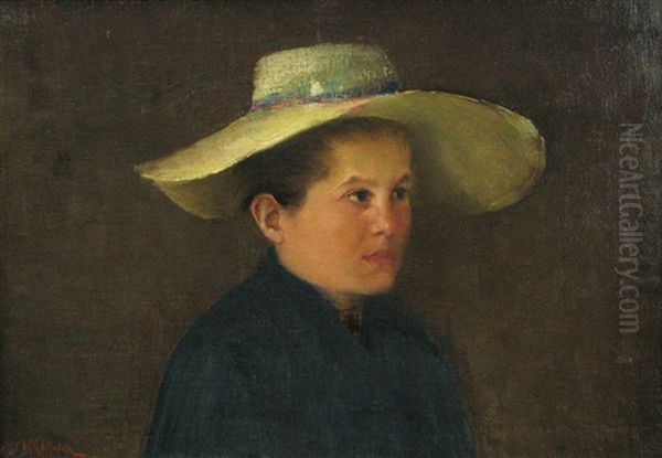 Girl With Hat by Dimitrie Mihailescu