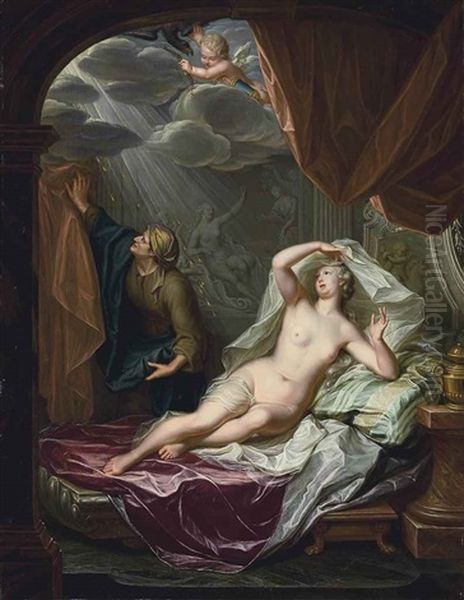 Danae Oil Painting by Hieronymus van der Mij