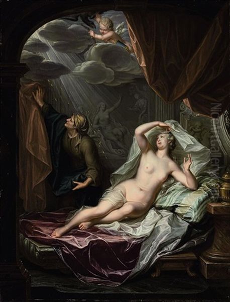 Danae Oil Painting by Hieronymus van der Mij