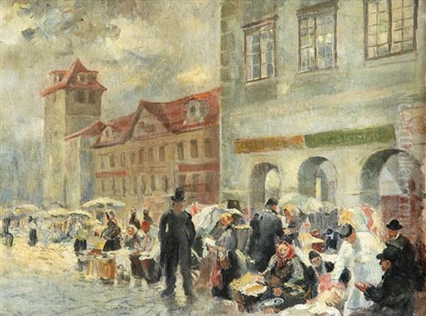 From Egg Market Oil Painting by Jan Mikule