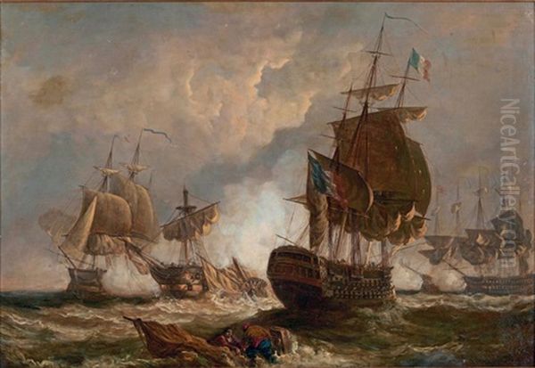 Marine Oil Painting by Henry Milbourne