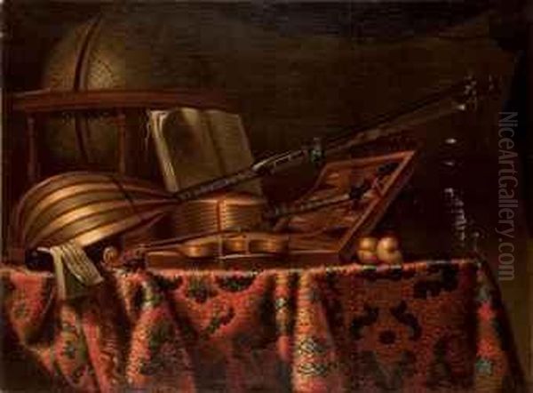 Nature Morte A La Mandoline Et Au Violon Oil Painting by Bartolomeo Bettera