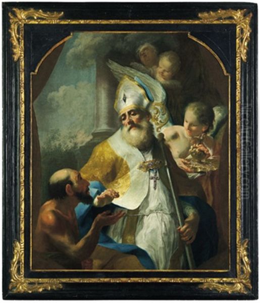 Der Heilige Eligius Oil Painting by Josef Ignaz Mildorfer