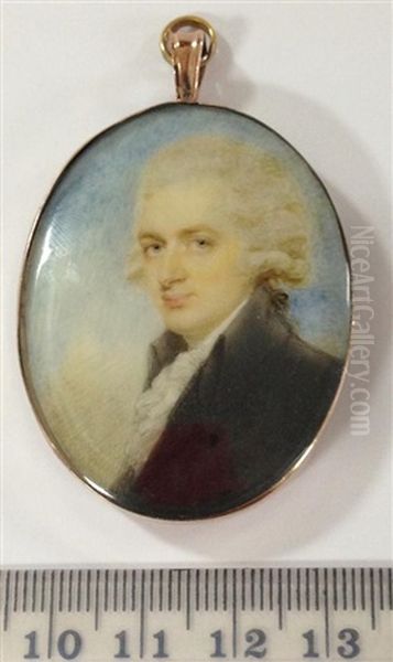 Portrait Miniature Of Sir Edward Hyde East (1764-1847), 1st Baronet Oil Painting by Edward Miles