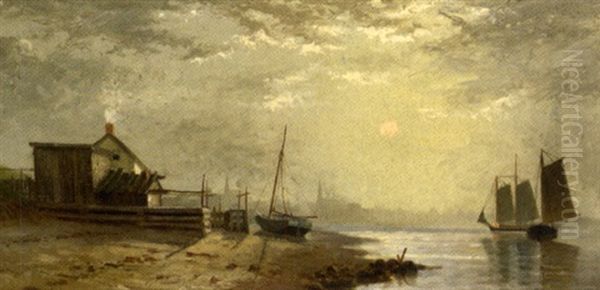 Misty Morning, Saint John Oil Painting by Frederick H.C. Miles