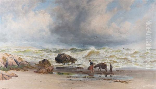 Coming Storm, Kilkeiran Bay, Connemara Oil Painting by Thomas Rose Miles