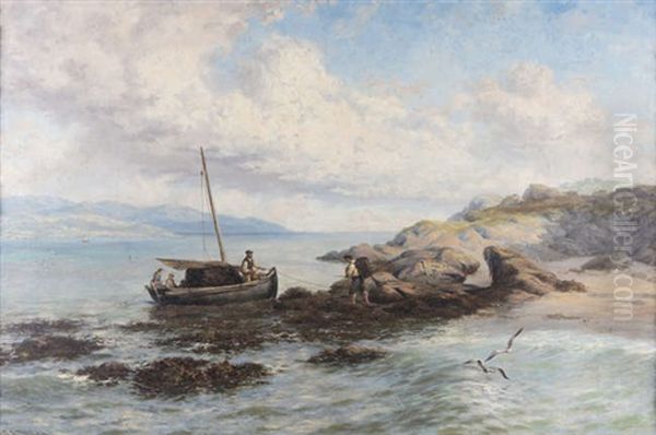 Loading Turf, Gurteen Bay, Connemara Oil Painting by Thomas Rose Miles